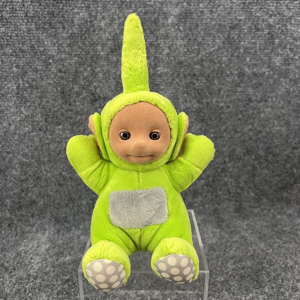 Teletubbies Dipsy 8" Green Plush Bean Bag 2016 Spin Masters Flocked Face